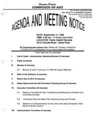 Agenda and meeting notice--September 9, 1996