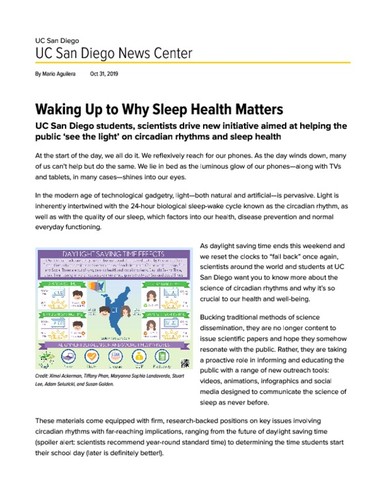 Waking Up to Why Sleep Health Matters