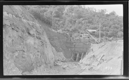 The construction of the reservoir gates at Kaweah #3 Hydro Plant