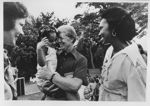 Yvonne Brathwaite Burke with Jimmy Carter, 1977