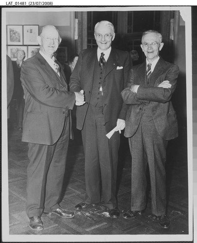 Harry Chandler with two "Pensioners."