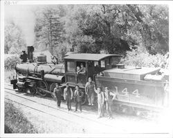 Northwestern Pacific Railroad engine 144 at Camp Meeker
