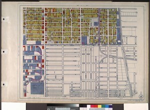 WPA Land use survey map for the City of Los Angeles, book 8 (Downtown Los Angeles and Hyde Park to Watts District), sheet 16