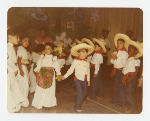 School children at a Cinco de Mayo performance