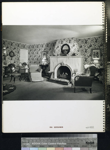 [Parker celebrity residence presentation album]. Ira Gershwin. Interior