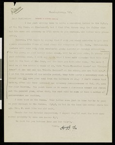 Henry Blake Fuller, letter, 1928-11-22, to Hamlin Garland
