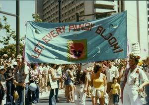 "Let Every Pansy Bloom" banner