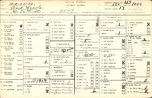 WPA household census for 2007 W 70TH ST, Los Angeles County