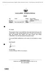 [Letter From Nicolas Senic to Joseph Regarding Tlais invoice dated 15/01]