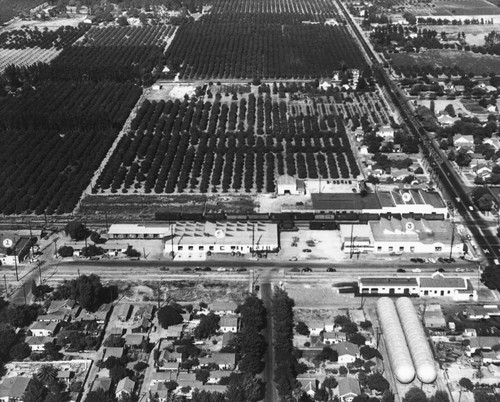 Aerial View of Anaheim, Looking East Across Atchison Street at Lincoln Ave. [graphic]