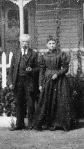 Dr. And Mrs. James Smith Gardiner Standing in front of their Residence, Anaheim [graphic]