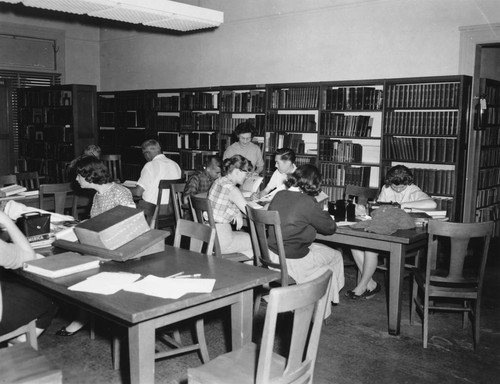 Anaheim Public Library, Carnegie Building, Interior View. [graphic]