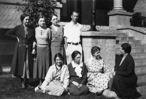 Anaheim Public Library, Carnegie Building, Library Staff [graphic]