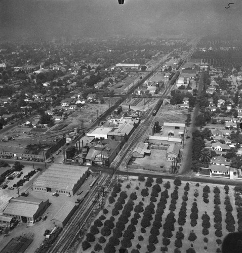 Aerial View of Anaheim, East Anaheim Industrial Area. [graphic]