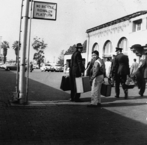 Antonio and Max Lopez at Anaheim Train Station [graphic]