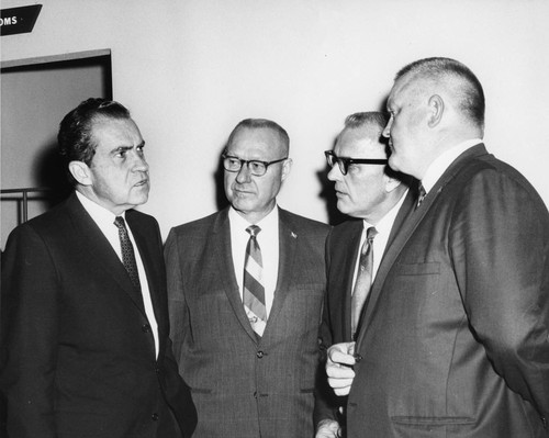 Richard M. Nixon, President-elect, Meets with Local Law Enforcement Officials. [graphic]