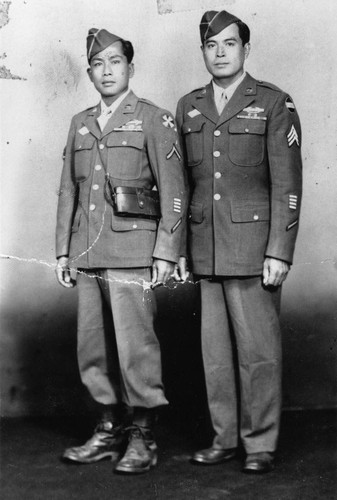 Anacieto Soriano, Sr. and Friend, World War II [graphic]