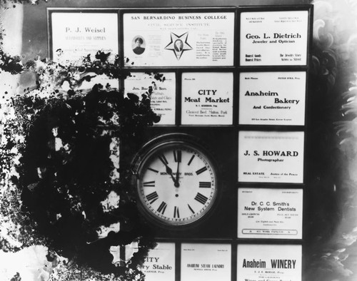 Advertising Clock, Anaheim Chamber of Commerce. [graphic]