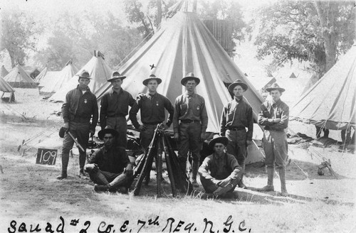 Squad No. 2, Company "E", 7th Regiment, California Nation Guard. [graphic]