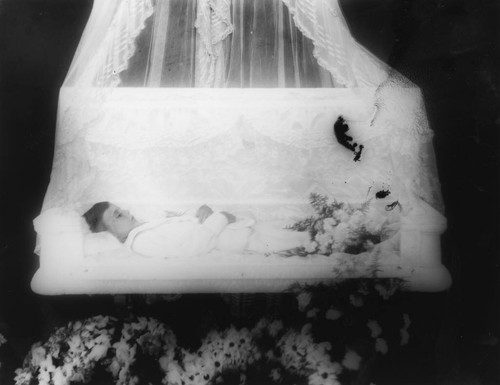 Alfred Koesel, Body in Coffin, Anaheim. [graphic]