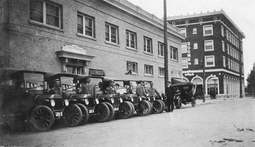 Anaheim Post Office Employees with Their New Delivery Vehicles. [graphic]