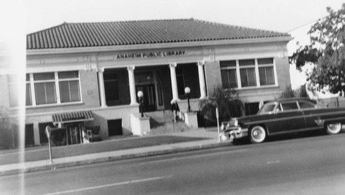 Anaheim Public Library, Carnegie Building, Exterior View. [graphic]