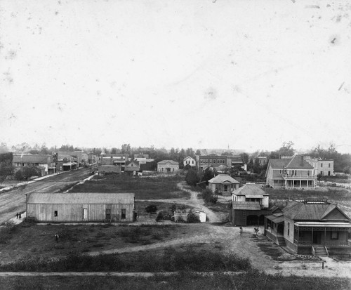 Elevated View of Center Street, Looking West, Anaheim [graphic]