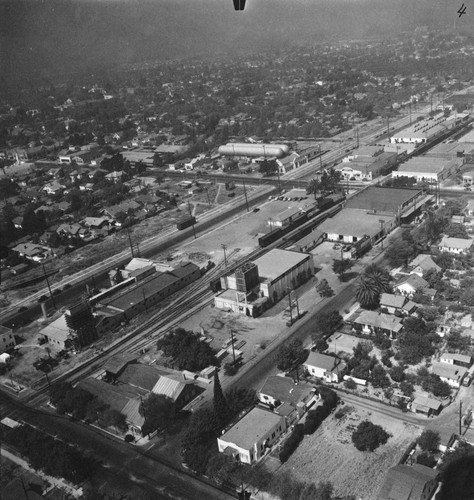 Aerial View of Anaheim, East Anaheim Industrial Area. [graphic]