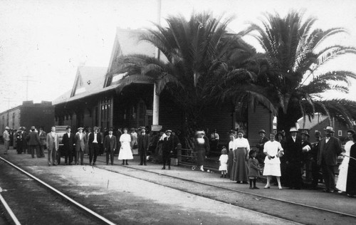 Santa Fe Railway Station, Anaheim [graphic]