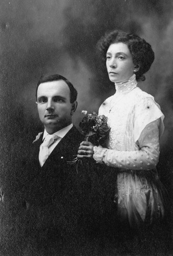 John and Adele Kellenberger, Wedding Portrait [graphic]