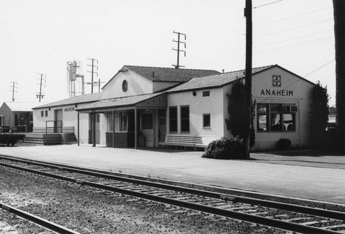 Santa Fe Railway Station, Anaheim [graphic]