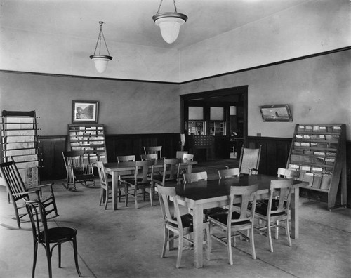 Anaheim Public Library, Carnegie Building, Interior View [graphic]