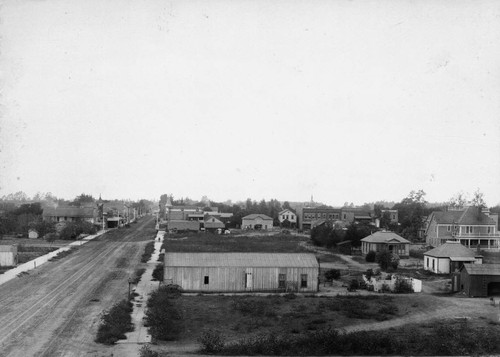 Elevated View of Center Street, Anaheim, Looking West [graphic]