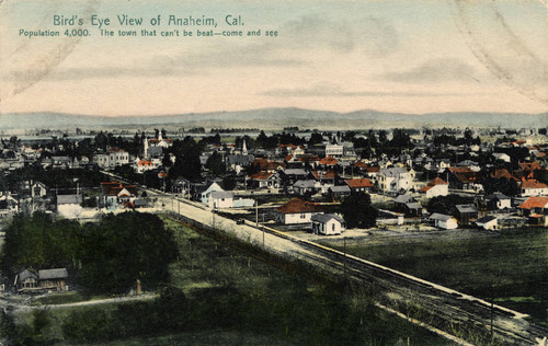 Elevated view of Anaheim from the Water Tower Looking North [graphic]