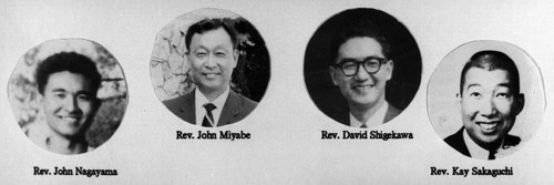 Japanese Free Methodist Church, Portraits of Four Ministers, Anaheim [graphic]