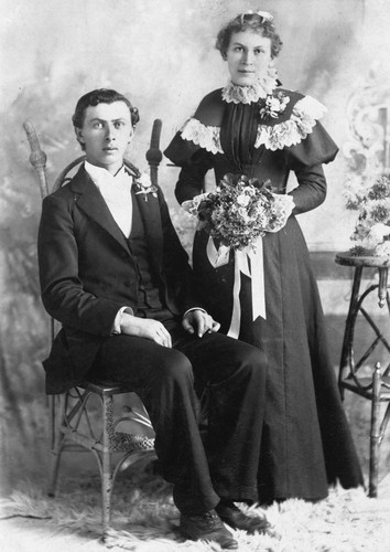 Mr. and Mrs. Martin Fischer, Wedding Portrait. [graphic]