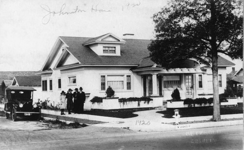 William H. Johnson family at their home