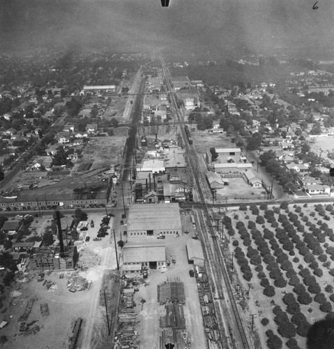 Aerial View of Anaheim, East Anaheim Industrial Area. [graphic]