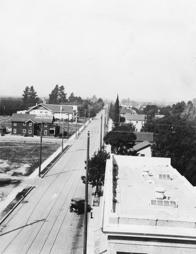 Birds-Eye-View Looking North on Lemon Street, Anaheim. [graphic]