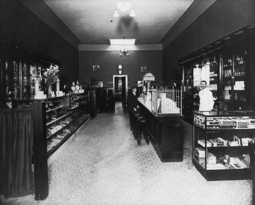 Fischle's Confectionery Store, Interior View, Anaheim [graphic]