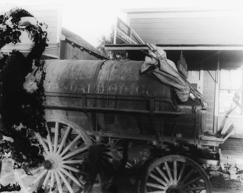 Standard Oil Wagon in front of J.S. Howard Photography Studio, Anaheim. [graphic]