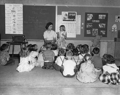 Anaheim City School District, Miss Halgren's Kindergarten Classroom. [graphic]