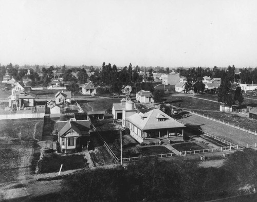 Birds-Eye-View of Anaheim from the Del Campo Hotel. [graphic]