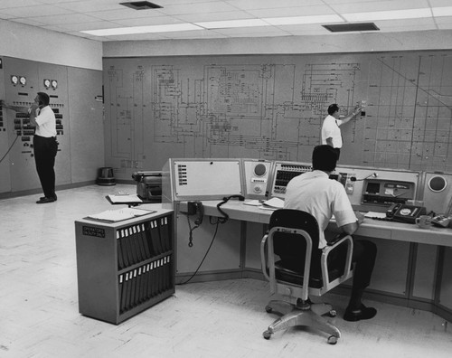 Lewis Street Substation, Interior View, Anaheim. [graphic]