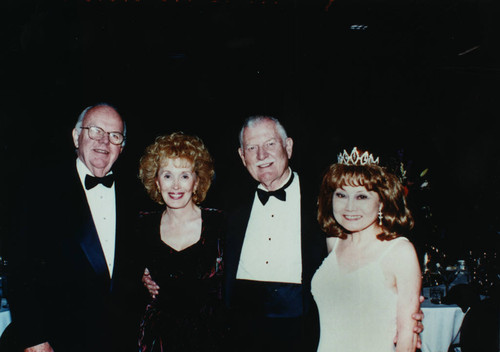 Mary Hirahara with Frank Feldhaus, Lew and Edith Overholt at the Anaheim Gala [graphic]
