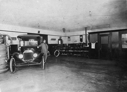 Ingram Brothers Ford Motor Cars Garage and Sales Room, Interior View, Anaheim [graphic]