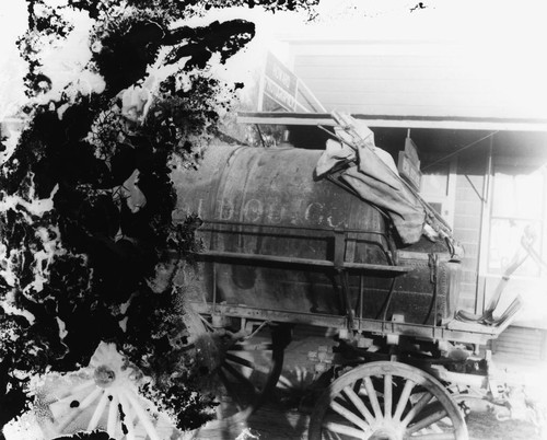 Standard Oil Wagon in front of J.S. Howard Photography Studio, Anaheim. [graphic]