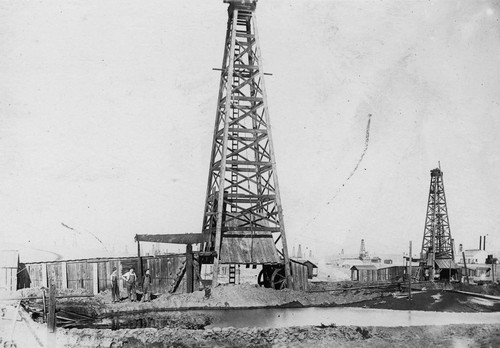 Oil Derricks, Orange County, California. [graphic]