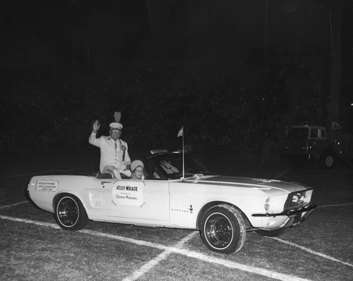 Vesey Walker, Honorary Grand Marshall of the 1968 Anaheim Halloween Parade. [graphic]