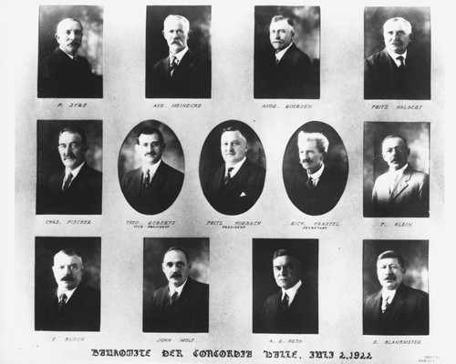 Portraits of the Building Committee of the Anaheim Concordia Club Hall [graphic]